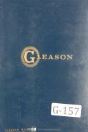 Gleason-Gleason No 13 Spiral Bevel Hypoid Cutter Sharpener Operators Instruct Manual-#13-No. 13-01